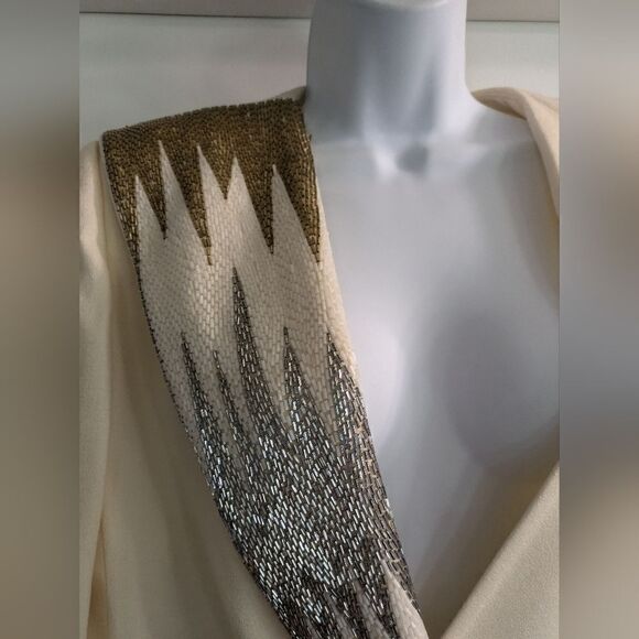 Vintage Nolan Miller The Dynasty Collection Beaded  3 Piece Suit Skirt Size 10 - Picture 5 of 11